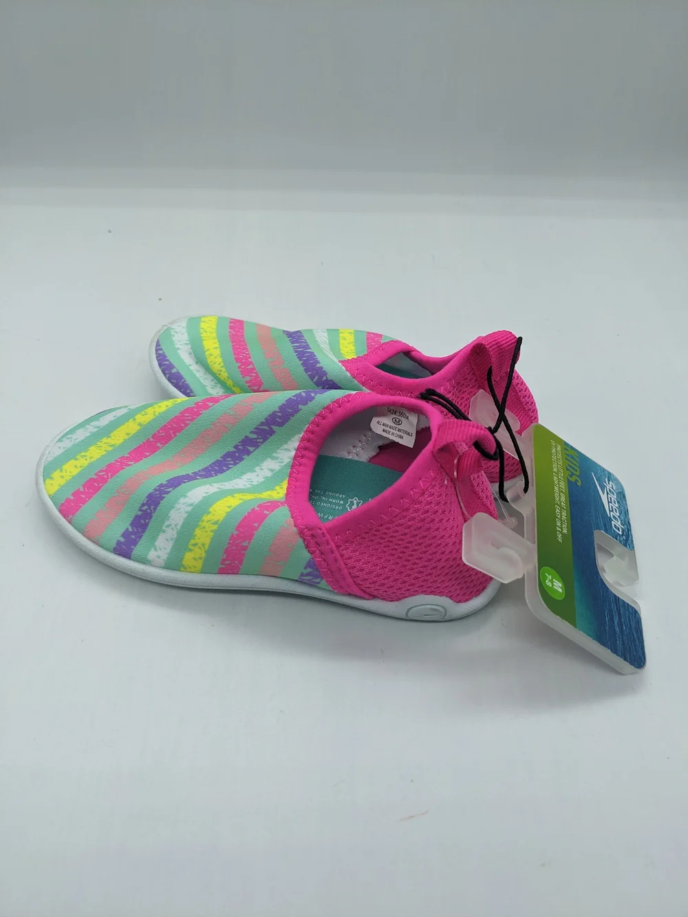 Speedo Kids' Pink Multicolor Slip-On Water Shoes